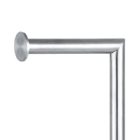 Piantana wc in acciaio satinato con portarotolo e portascopino