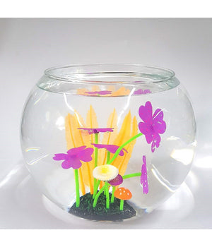 Piante Fiori Colorati Fluorescente 8x12cm  6594 Artificiali Finte Acquario         