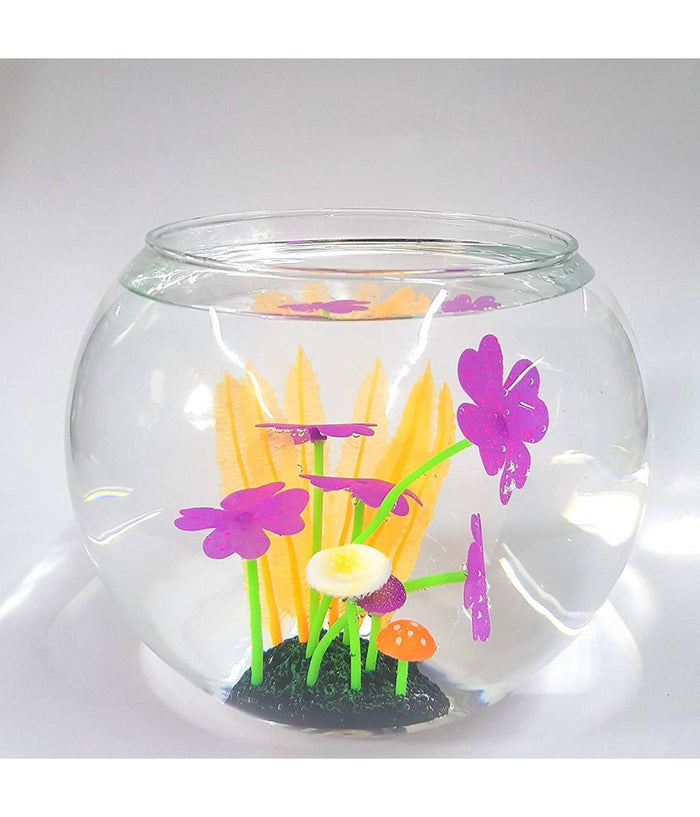 Piante Fiori Colorati Fluorescente 8x12cm  6594 Artificiali Finte Acquario         