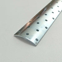 Piastra 50x100mm per giunzione di pali tondi da 80 e 100mm zincata bianca