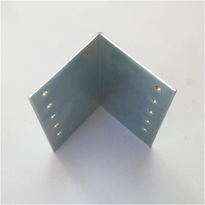 Piastra 90x90x3,5mm angolo da 90° in acciaio zincato