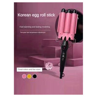 Trade Shop - Piastra Arricciacapelli A 3 Barili In Ceramica Tormalina Temperatura Regolabile         