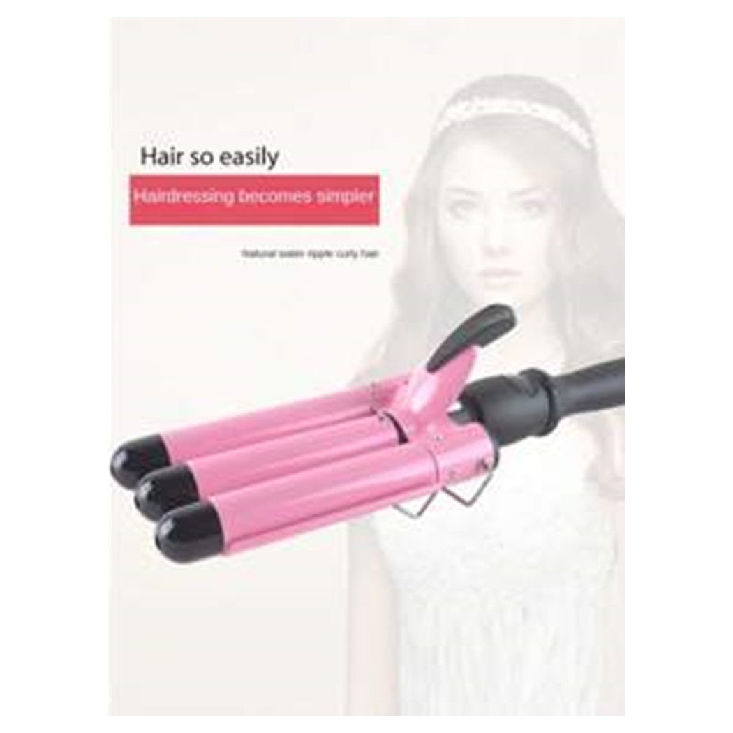 Trade Shop - Piastra Arricciacapelli A 3 Barili In Ceramica Tormalina Temperatura Regolabile         