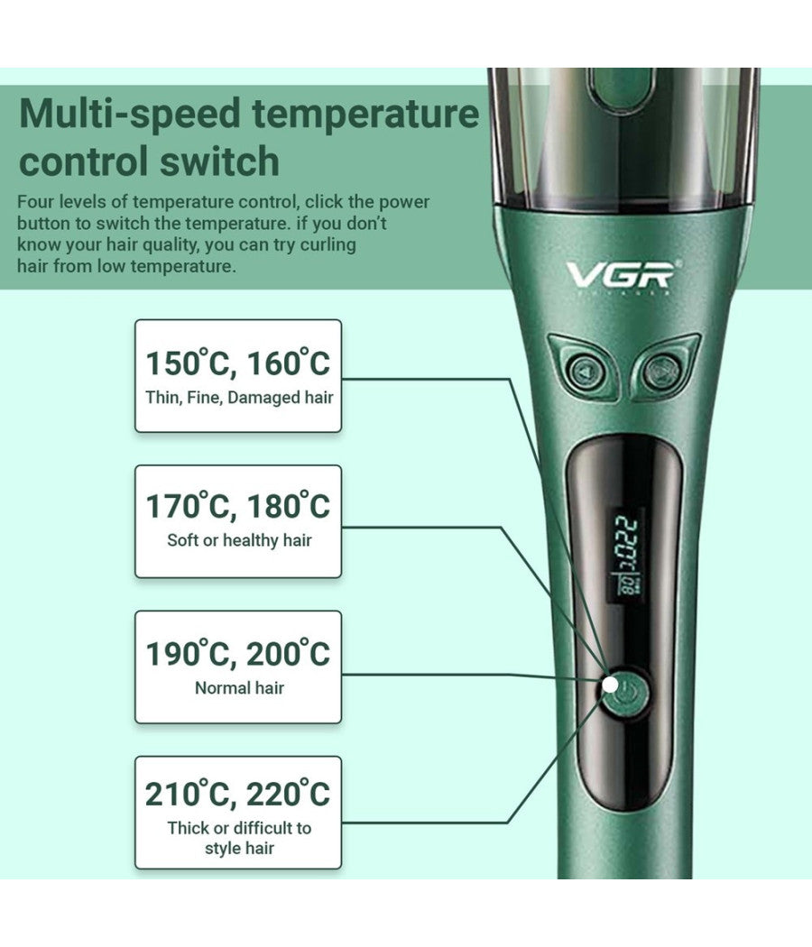 Piastra Arricciacapelli Elettrico Professionale Rotazione Automatica Vgr V-583         