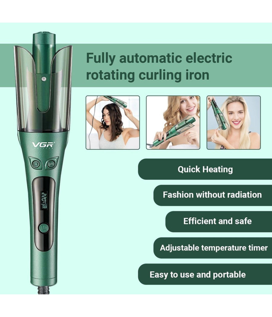 Piastra Arricciacapelli Elettrico Professionale Rotazione Automatica Vgr V-583         