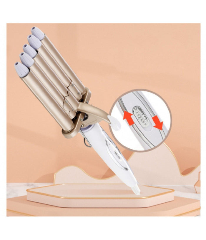 Piastra Arricciacapelli Ondulati Mossi 5 Tubi Professionale Diametro 30mm Q-m28         