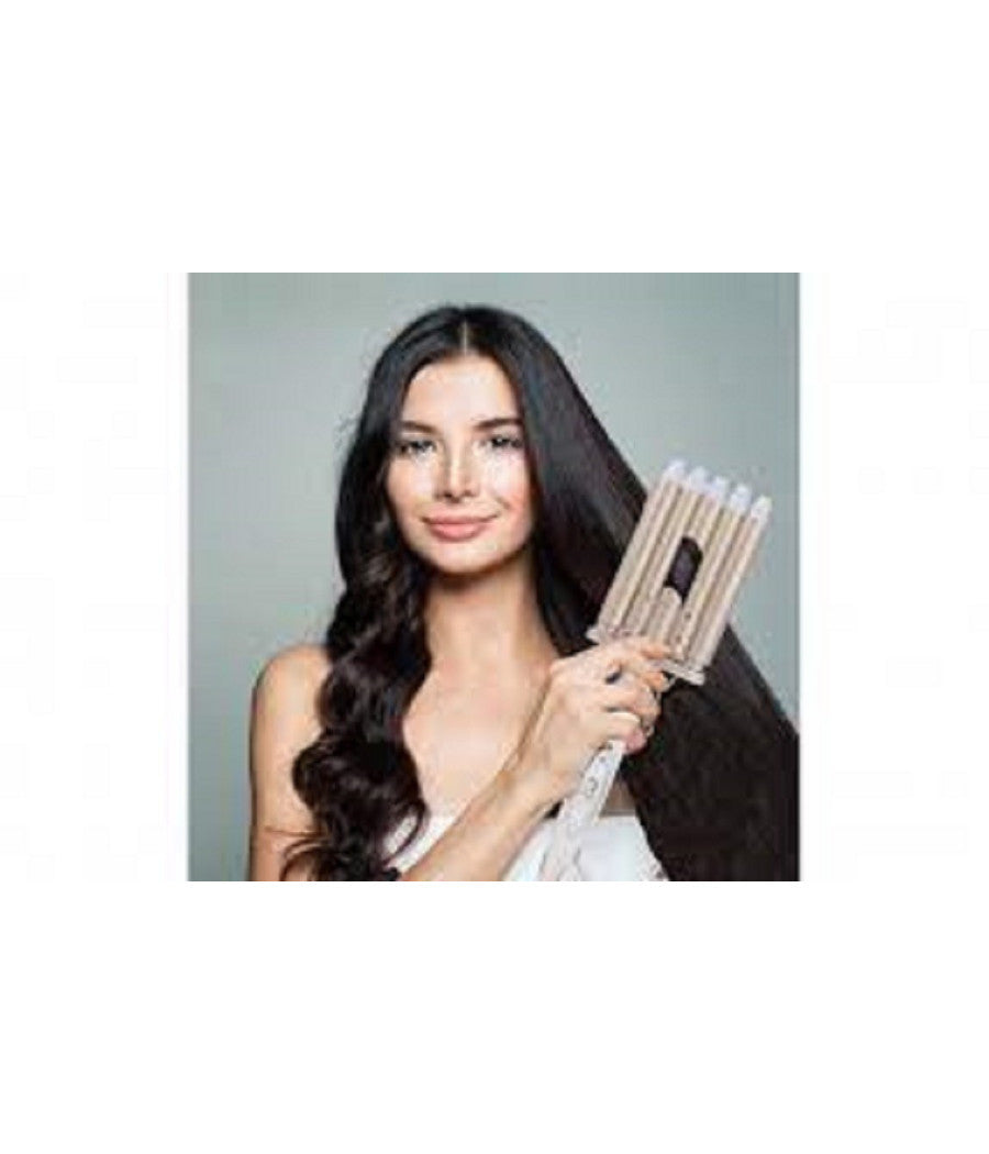 Piastra Arricciacapelli Ondulati Mossi 5 Tubi Professionale Diametro 30mm Q-m28         