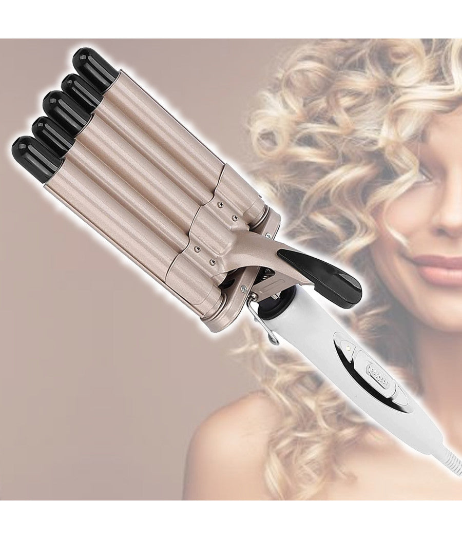 Piastra Arricciacapelli Ondulati Mossi 5 Tubi Professionale Diametro 30mm Q-m28         