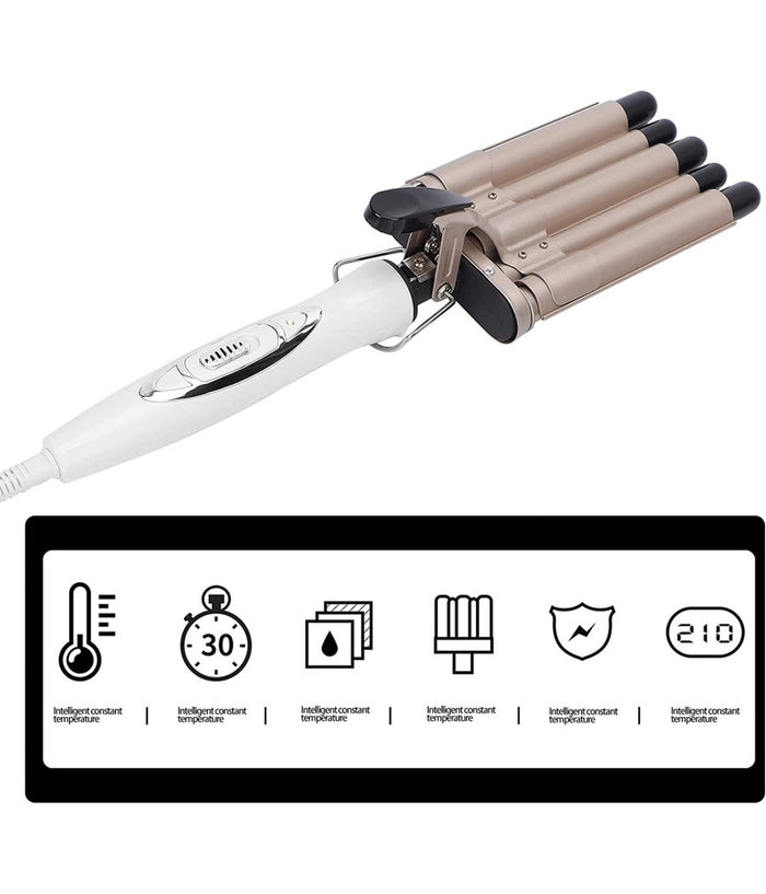 Piastra Arricciacapelli Ondulati Mossi 5 Tubi Professionale Diametro 30mm Q-m28         