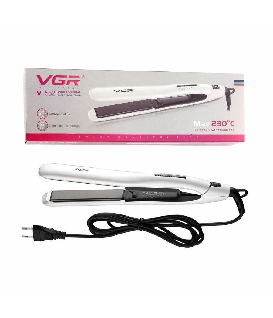 Piastra Capelli Lisci 50w Professionale Rivestita In Ceramica Display Lcd V-552         