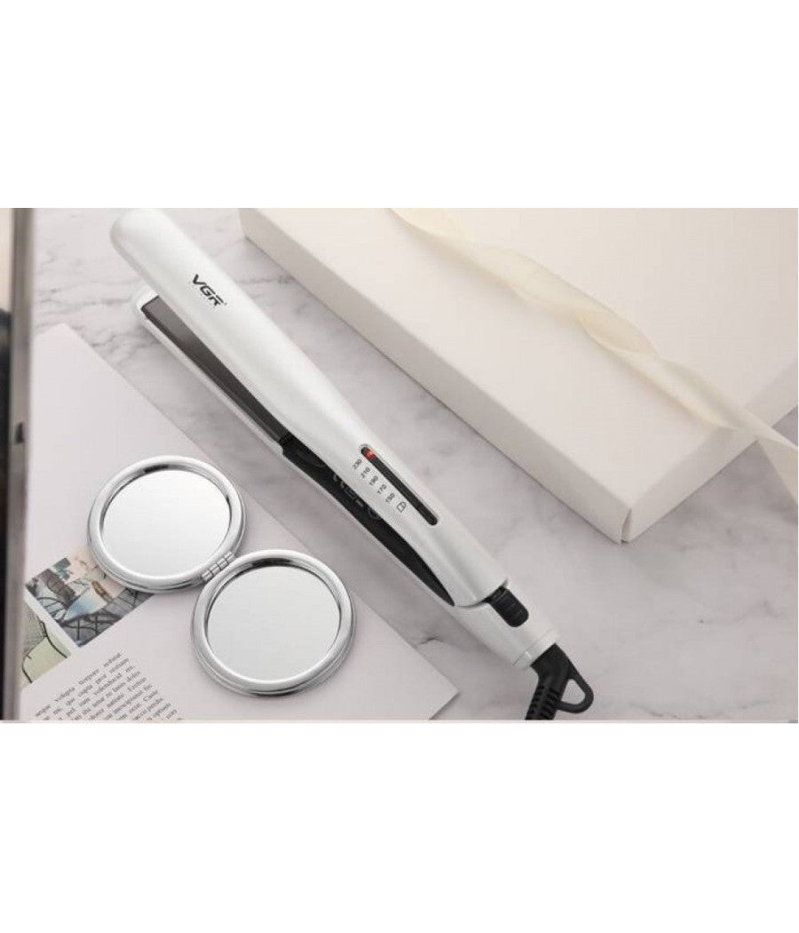 Piastra Capelli Lisci 50w Professionale Rivestita In Ceramica Display Lcd V-552         