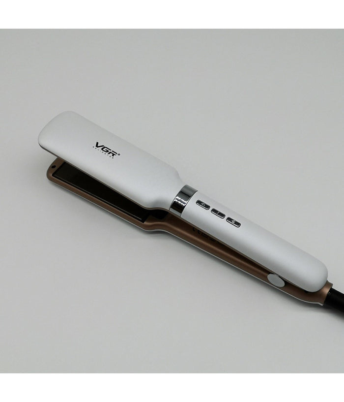 Piastra Capelli Professionale Larga 42mm Rivestita In Ceramica Display Lcd V-520         