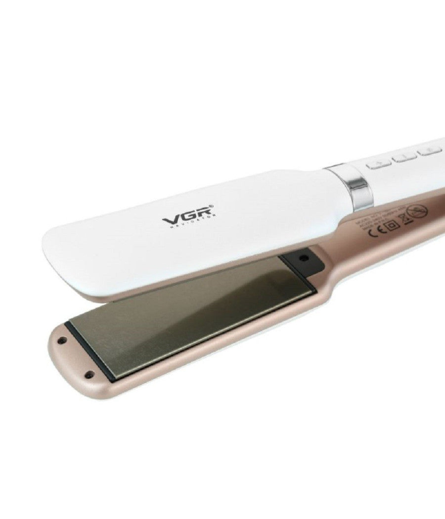 Piastra Capelli Professionale Larga 42mm Rivestita In Ceramica Display Lcd V-520         