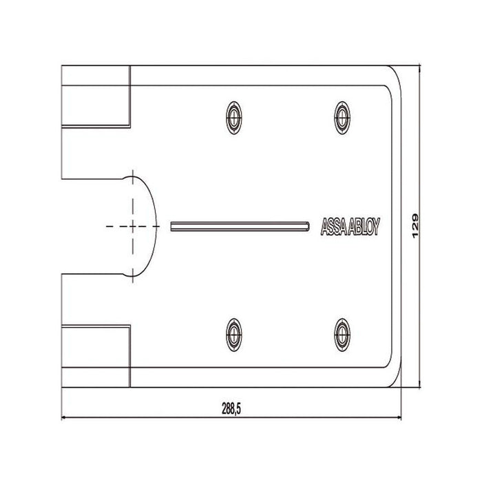 Piastra Chiudiporta Dc477 Inox Dccp534 Mab