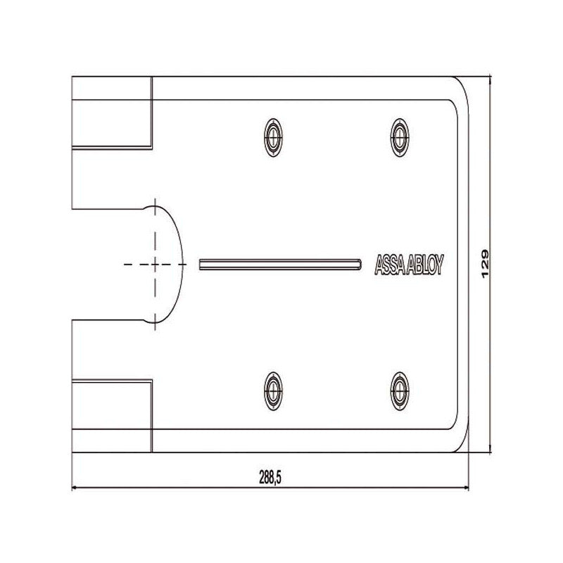 Piastra Chiudiporta Dc477 Inox Dccp534 Mab