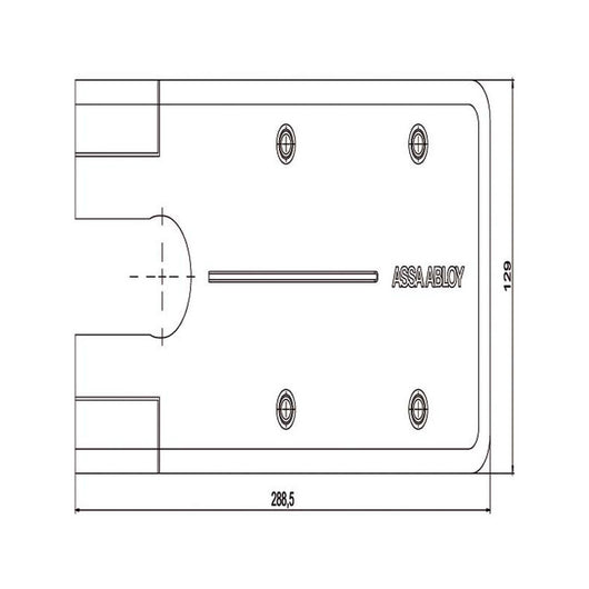 Piastra Chiudiporta Dc477 Inox Dccp534 Mab