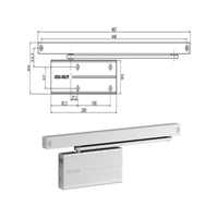 Piastra Chiudiporta Slitta Dc175 Argent.Assa Abloy