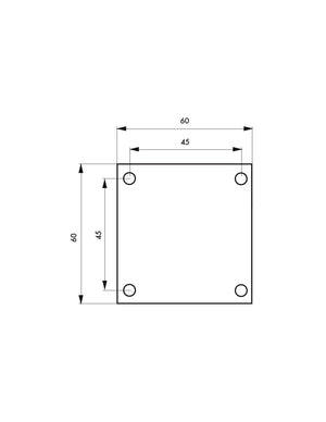 Piastra di copertura, borchia 60x60mm, ottone - THIRARD