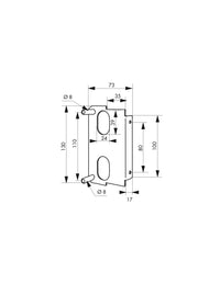 Piastra di fissaggio per serratura verticale, da saldare, zincata - THIRARD