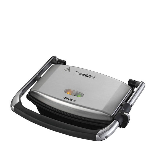 Piastra elettrica antiaderente - Per toast e sandwich - 1000W - Argento