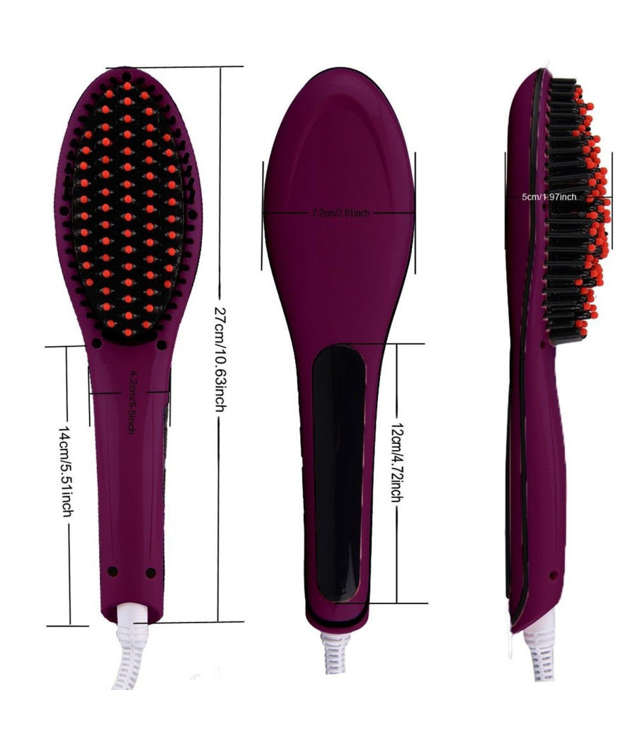 Piastra Elettrica Ionica Lcd Snoda Liscia Capelli Spazzola Temperatura 908         