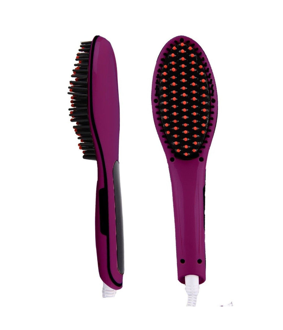 Piastra Elettrica Ionica Lcd Snoda Liscia Capelli Spazzola Temperatura 908         