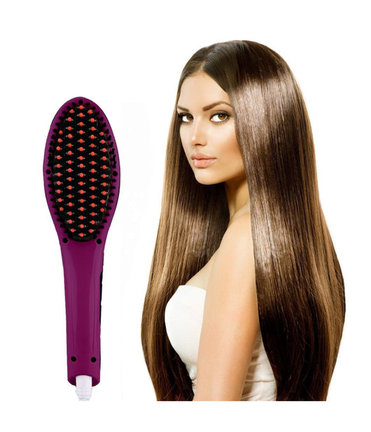 Piastra Elettrica Ionica Lcd Snoda Liscia Capelli Spazzola Temperatura 908         