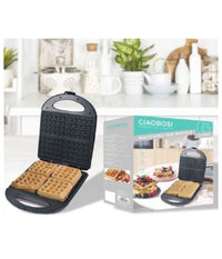 Piastra Elettrica Macchina Per Waffle 1400w Con Rivestimento Antiaderente Tx-9947         