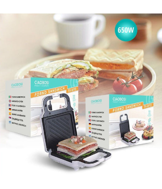 Piastra Elettrica Macchina Sandwich Toast Tostiera Pancake Waffle Panini Tx-9713         