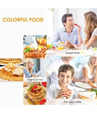 Piastra Elettrica Macchina Waffle Maker 1000w Griglia Piastre Antiaderenti Nero         