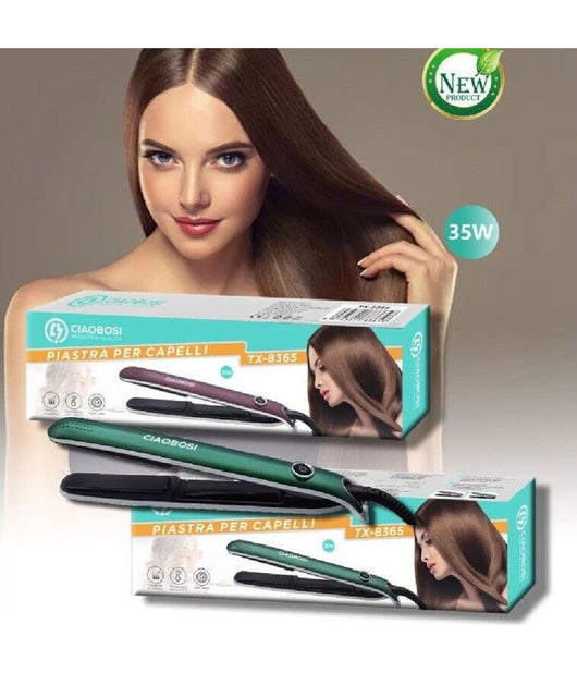Piastra Elettrica Per Capelli Lisci Ferro Ondulati 35 Watt Ceramica Ptc Tx-8365         