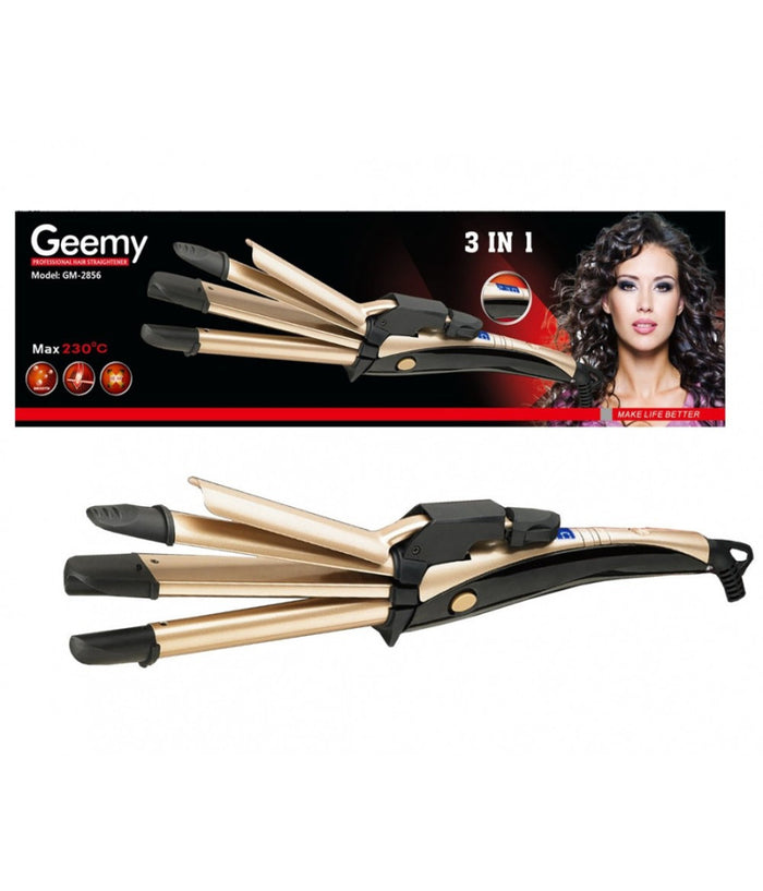 Piastra Ferro Arricciacapelli Professionale 3in1 Per Capelli Lisci Mossi Gm-2856         