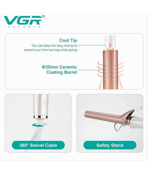 Piastra Ferro Arricciacapelli Professionale Con Display Led Max 230°c à¸25mm V-578         