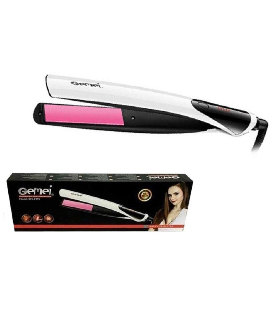 Piastra Ferro Per Capelli Lisci Professionale Piatto In Ceramica 45 Watt Gm-2991         