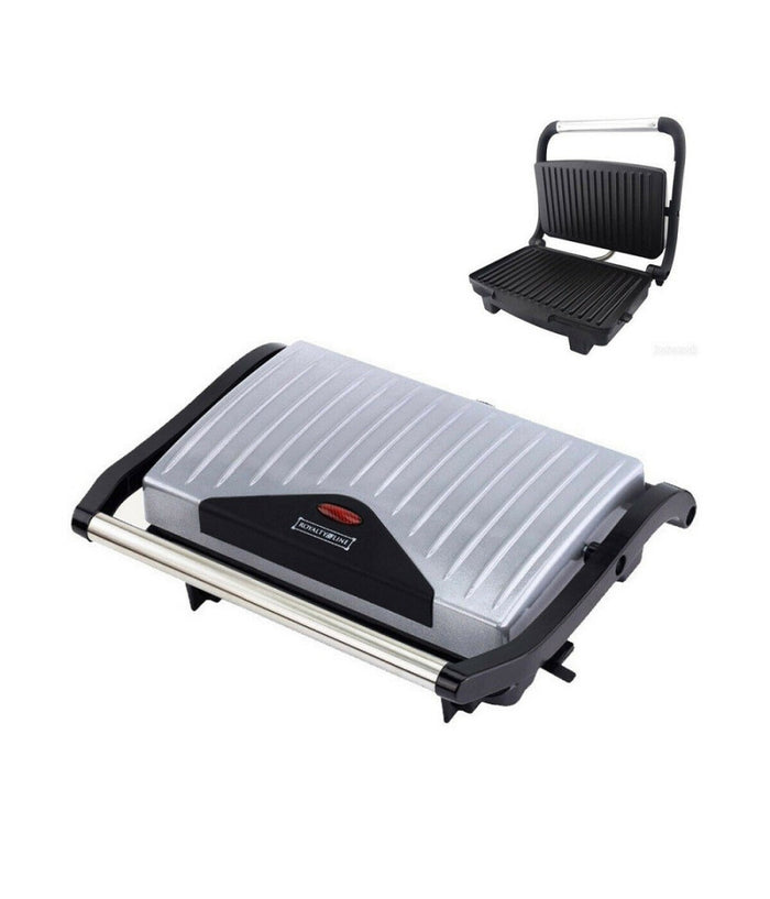 Piastra Griglia Elettrica Bistecchiera Toast Panini 2 In 1 Di Royalty Line 750w         