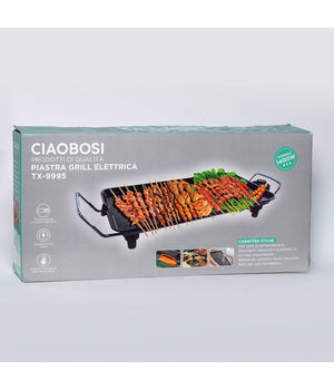 Piastra Griglia Elettrica Potenza 1400w Cucina Con 2 Piastre Di Cottura Tx-9995         