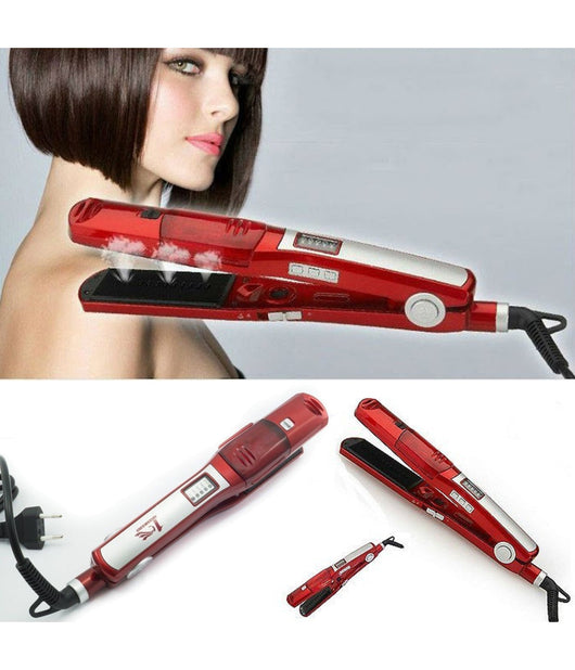 Piastra In Ceramica Per Stiratura Capelli A Vapore Ioni 200°c Lisci Parrucchiere         