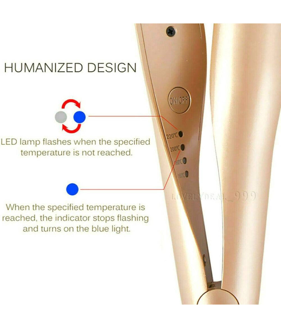 Piastra Per Capelli 2 In 1 Iron Pro Arricciacapelli Professionale 230°c Ricci         