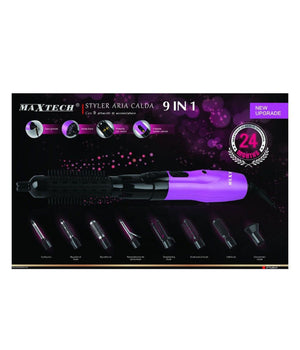 Piastra Per Capelli 9in1 Spazzola Cavo Girevole Acconciatura Maxtech Styler-01         