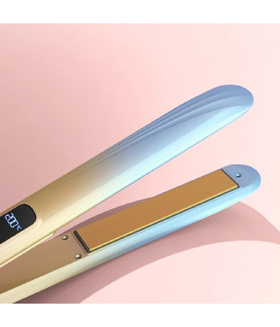 Piastra Per Capelli In Ceramica Professionale 2in1 Q-m125 Portatile Display Lcd         