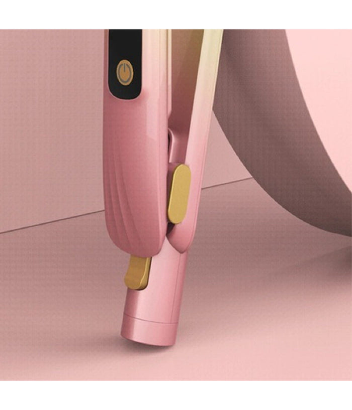 Piastra Per Capelli In Ceramica Professionale 2in1 Q-m125 Portatile Display Lcd         