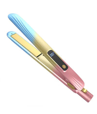 Piastra Per Capelli In Ceramica Professionale 2in1 Q-m125 Portatile Display Lcd         