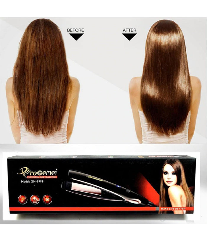 Piastra Per Capelli Lisci Professionale Rivestimento Ceramica Tormalina Gm-2998         