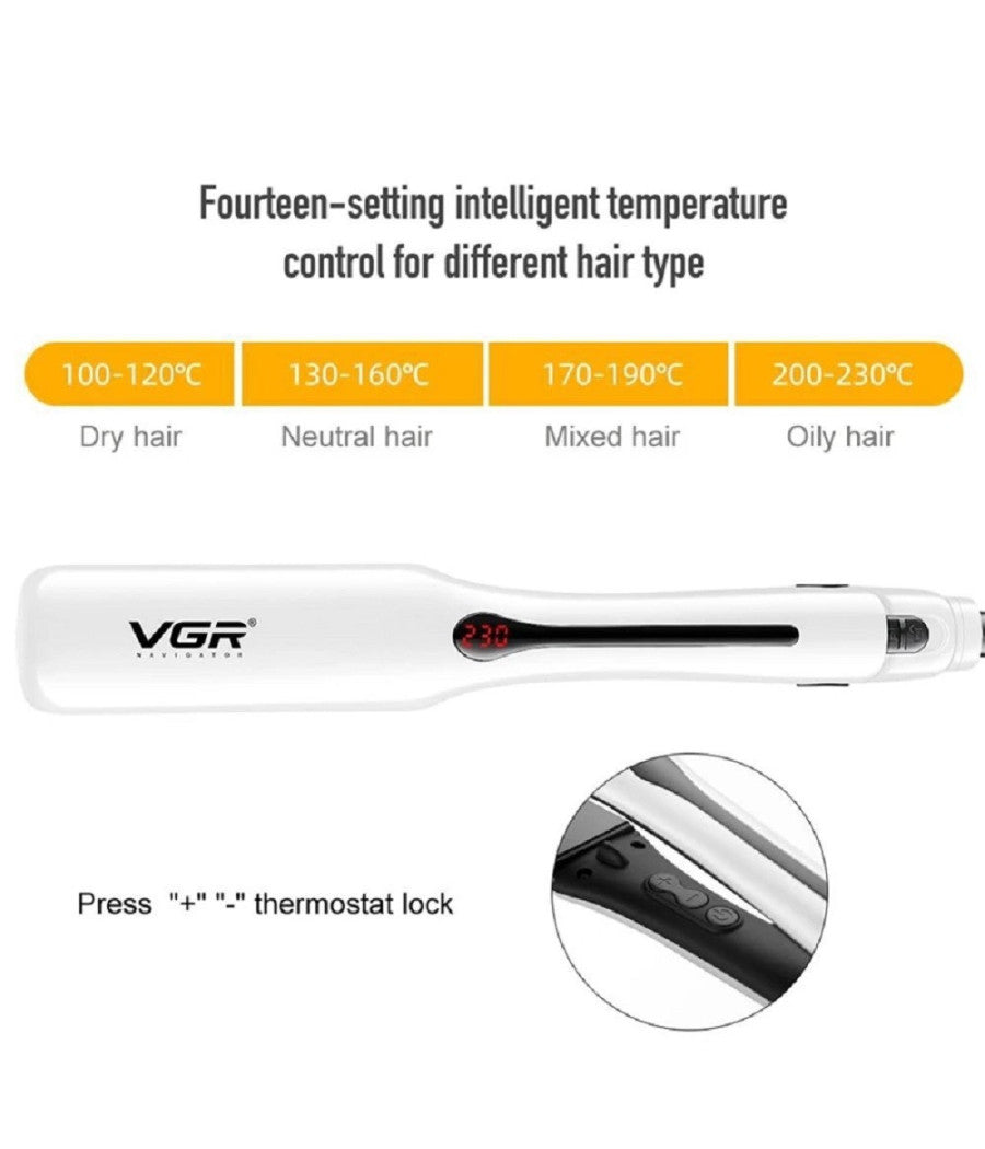 Piastra Per Capelli Lisciante Professionale Temperatura Regolabile 50w Vgr V-556         