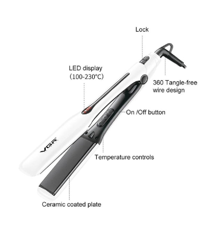 Piastra Per Capelli Lisciante Professionale Temperatura Regolabile 50w Vgr V-556         