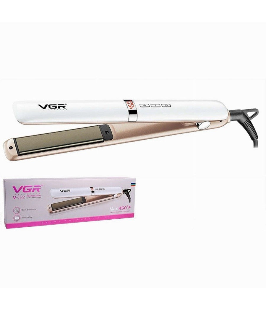 Piastra Per Capelli Professionale Sottile Da 23 Mm In Ceramica Display Led V-522         