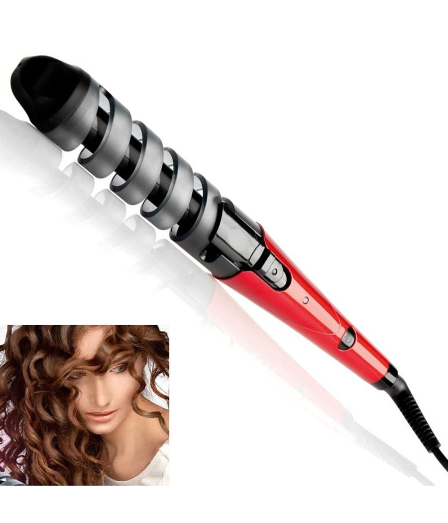 Piastra Per Capelli Ricci In Ceramica Pettine Elettrico Spirale Arricciacapelli         