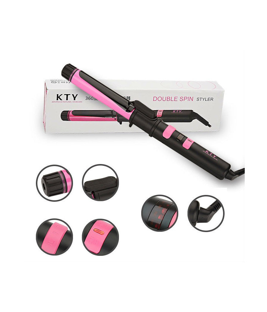 Piastra Per Capelli Rotante In Ceramica Professionale 35w Liscio Ricci 2 In 1         