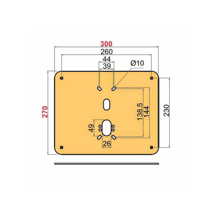 Piastra Rinforzo Basculanti Piatta A2466 Disec