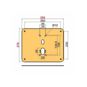 Piastra Rinforzo Basculanti Piatta A2466 Disec